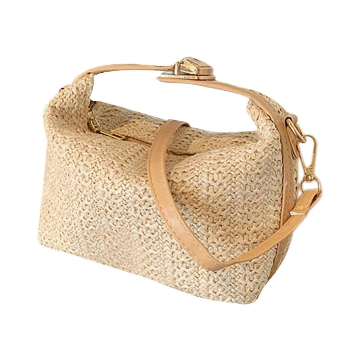 Bolsa de Palha Crossbody Casual Beatriz - Cáqui Bol08 Casa Sereia 