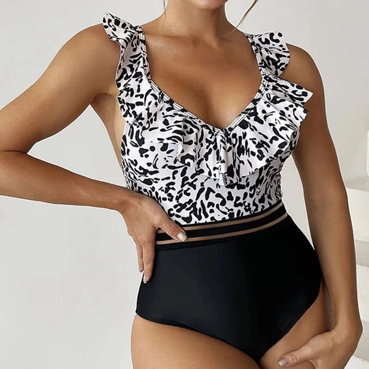 Maiô Plus Size Cintura Alta Leopardo - Moda Praia Yuna Mai15 Casa Sereia 