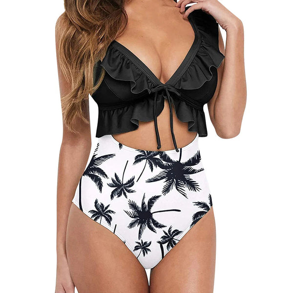 Maiô Preto e Branco Estampado Plus Size - Moda Praia Lene Mai18 Casa Sereia P 