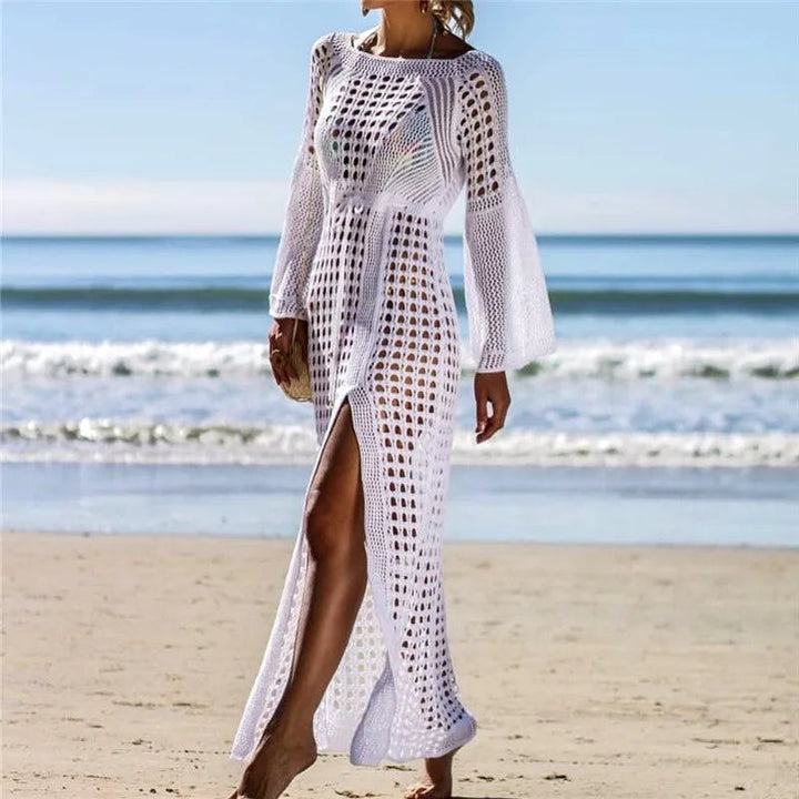 Vestido de best sale crochê para praia